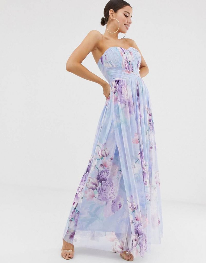 vestido largo para boda de noche