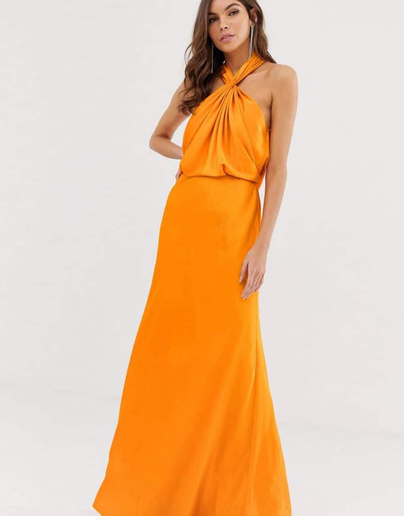 vestido largo para boda de noche