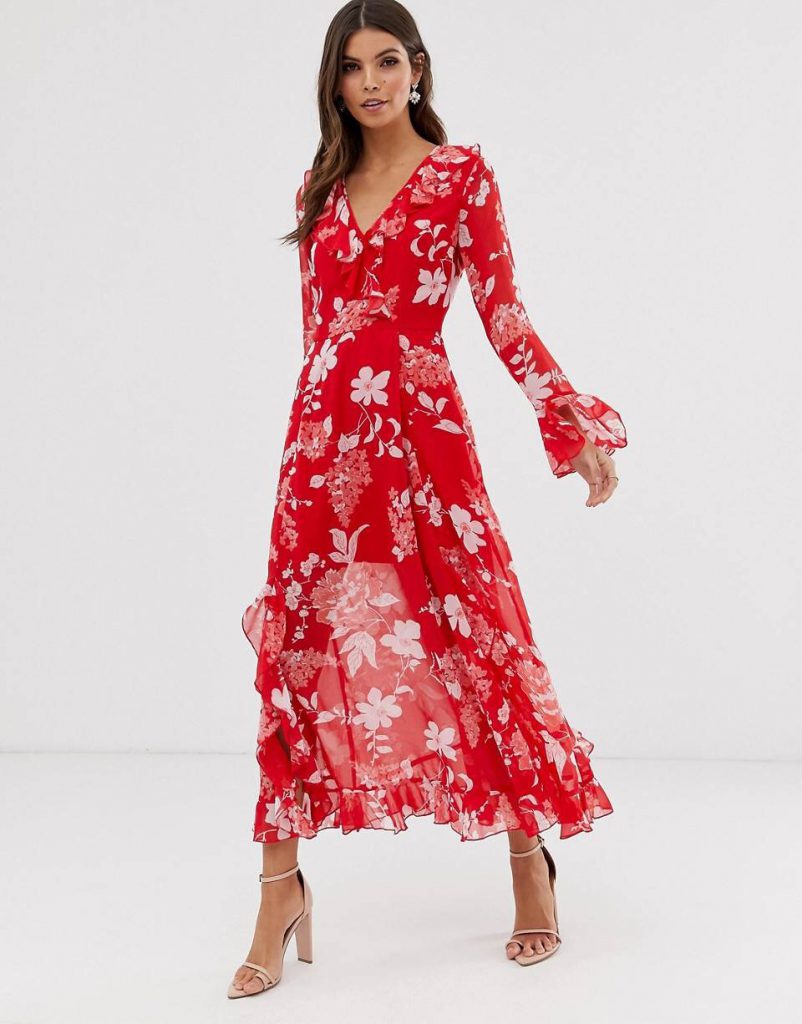 vestido largo para boda de noche