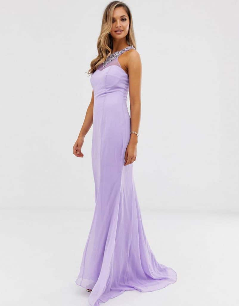 Vestido largo para boda de noche