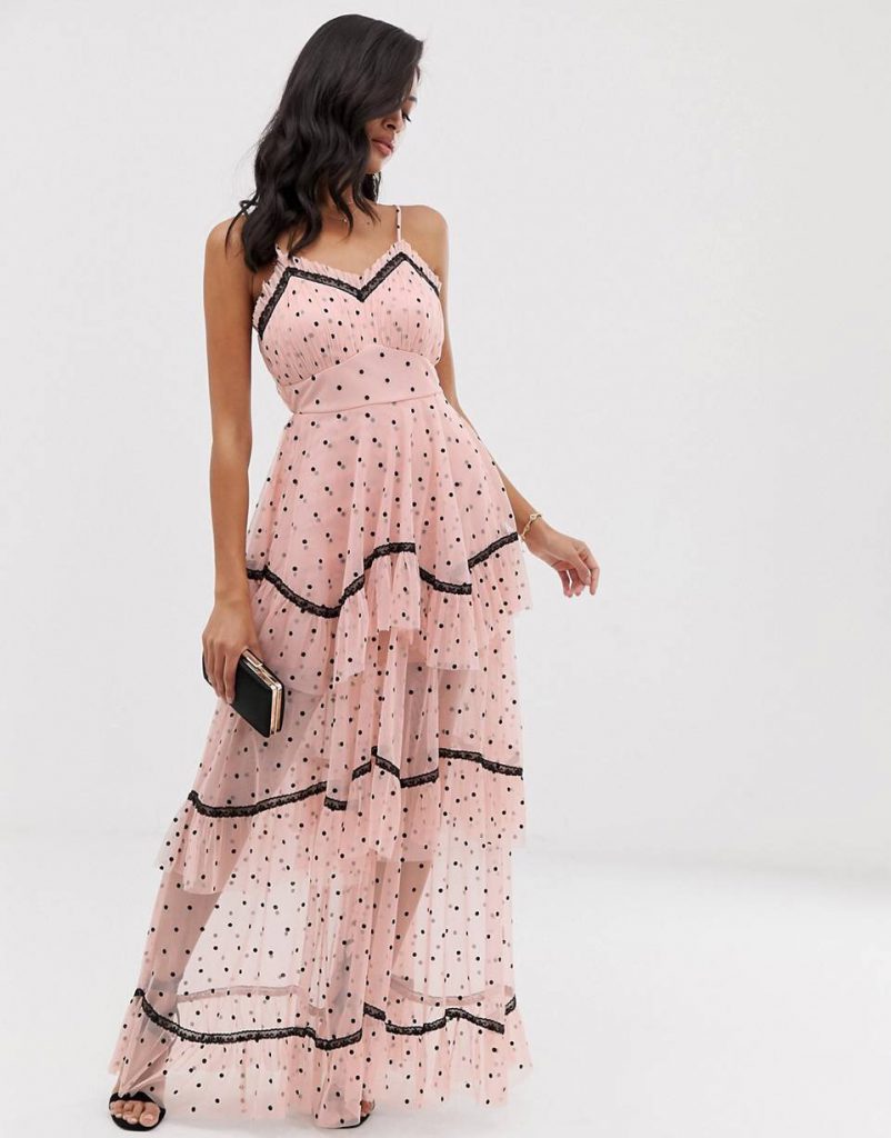 vestido largo para boda de noche