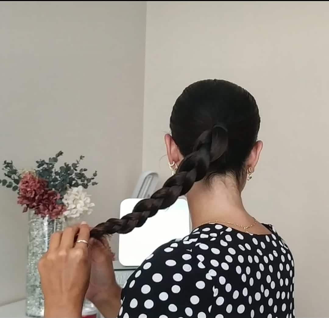 Tutorial recogido con trenza