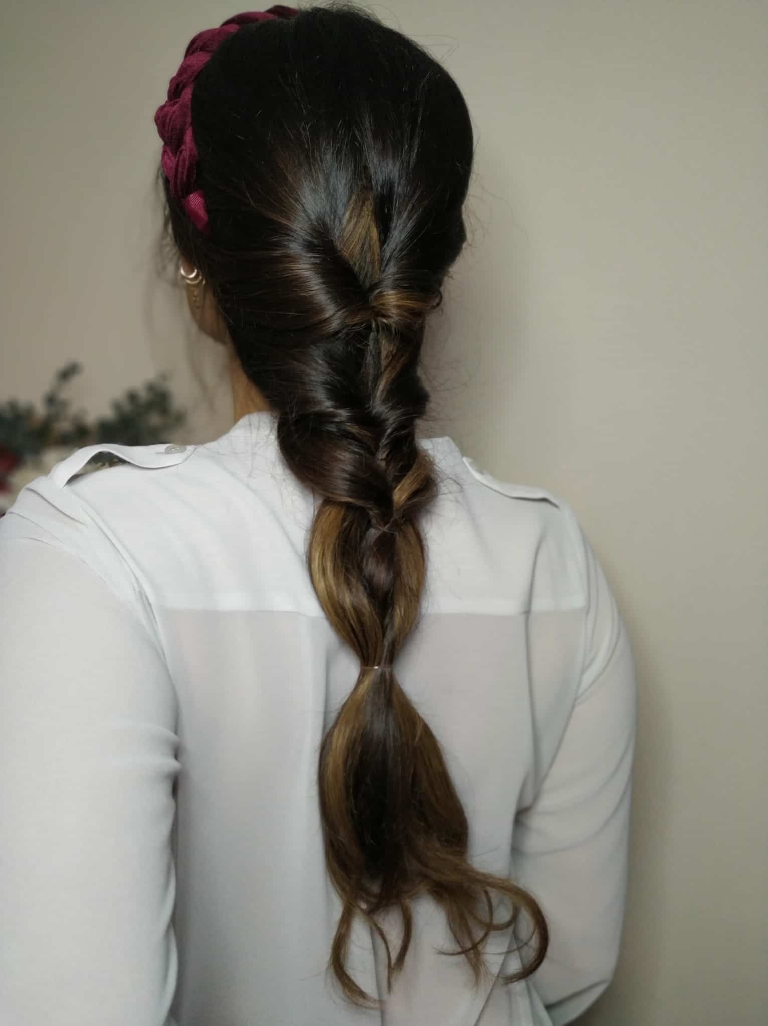 Tutorial peinado para invitada de boda - trenza con 4 gomas